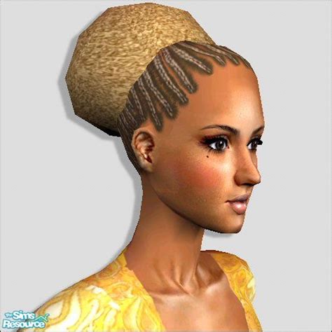 The Sims Resource High Afro Puff Blonde