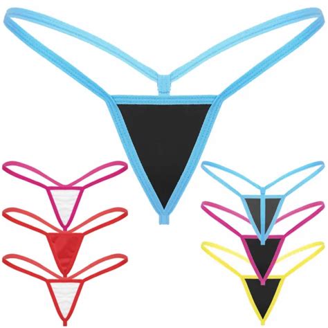 Womens Sexy G String Bikini Panties Micro Mini Thong Underwear