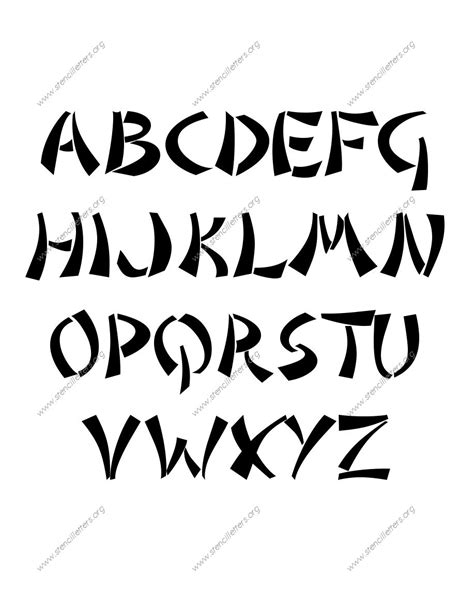 Chinese has no alphabet, they use pictograms. Stencil Letters. Free Printable Stencil Letters, Fonts ...