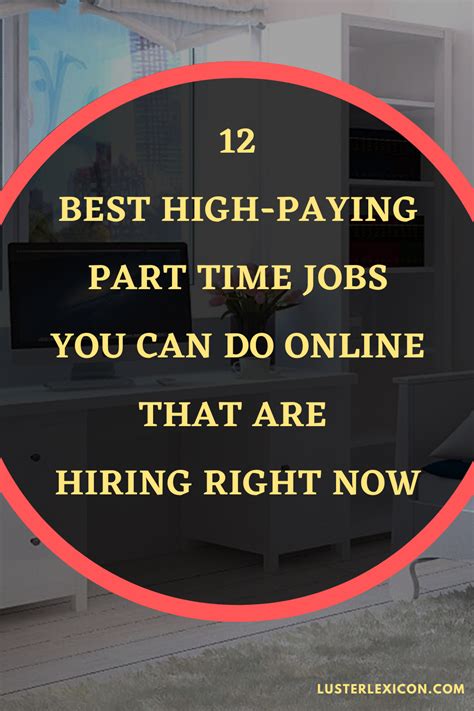 15 Best Part Time Jobs Online That Pay Well Hiring Now Best Part