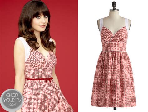 New Girl Season 3 Promo Jesss Red Patterned Dress Shop Your Tv