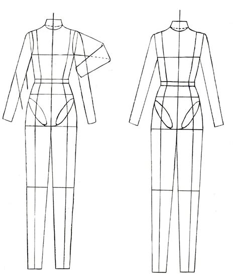 Adobe illustrator flat fashion sketch: Flat pattern sketch template | Fashion design template ...