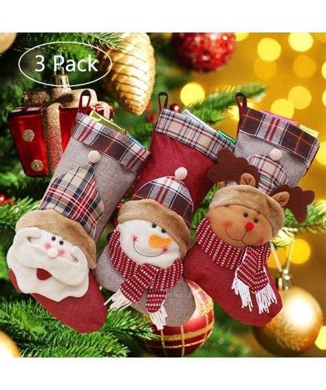 pcs christmas stockings santa claus reindeer and snowman for xmas holiday party decor lazada ph