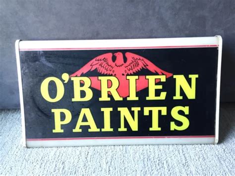 Vintage Original Obrien Paints Lighted Neon Sign 25x14 Store