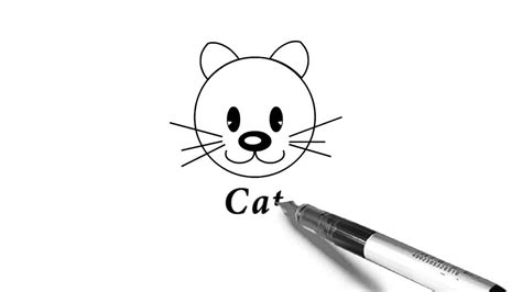 How To Draw A Cats Face For Kids Easy Fun Drawing
