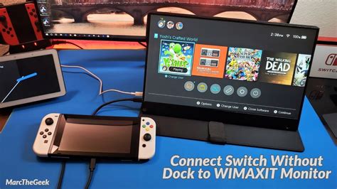 Here's how to get them set up. Connect Switch Without Dock to WIMAXIT 15.6 Monitor - YouTube