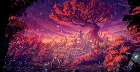 Desktop Wallpaper Fantasy Dreamy Forest Painting Art Hd Image