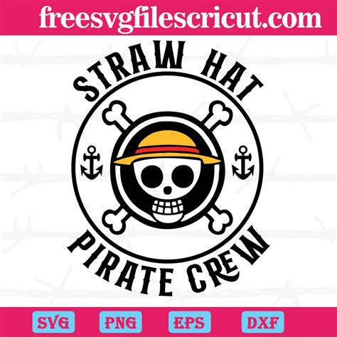 Straw Hat Pirate Crew One Piece Logo Svg Clipart Free Svg Files For