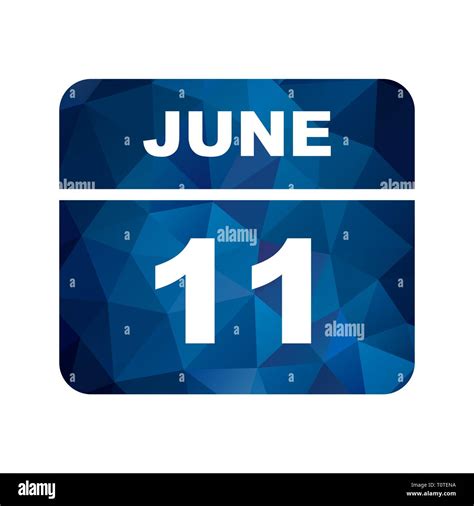 June 11th Date On A Single Day Calendar Stock Photo Alamy