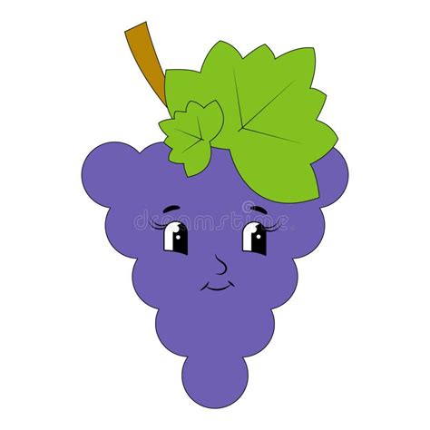 Grape Cartoon Vector Illustration Stock Vector Illustration Of
