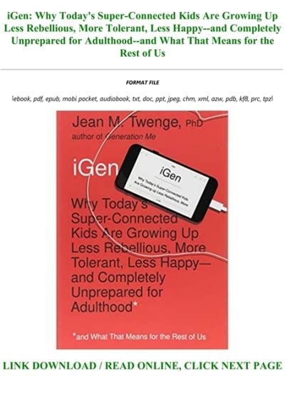 Download Pdf Igen Why Todays Super Connected Kids Are Growing Up