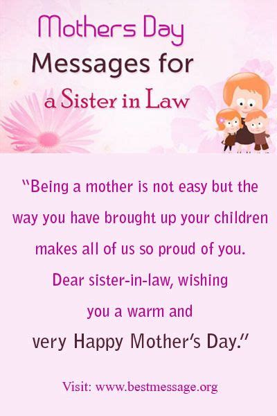 Happy mothers day messages for friends. Mother's Day Messages for Sister in Law | Mother day ...