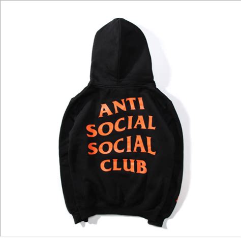 Winter Men Anti Social Social Club Undefeated Paranoid Hoodie Jacket