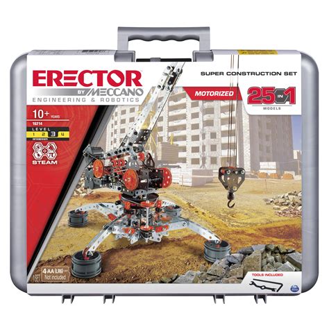 Meccano Erector Construction 25 In 1 Motorized Building Set Stem
