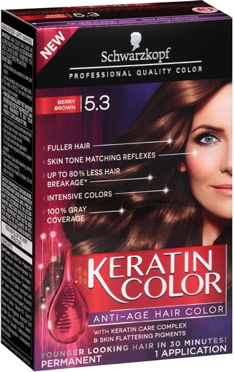 Schwarzkopf Keratin Color Anti Age Hair Color Berry Brown 53 1 Ea