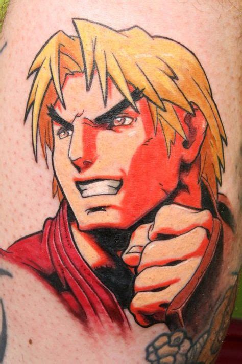 Street Fighter Ken Tattoo Street Fighter Tattoo Designs Gaming Tattoo