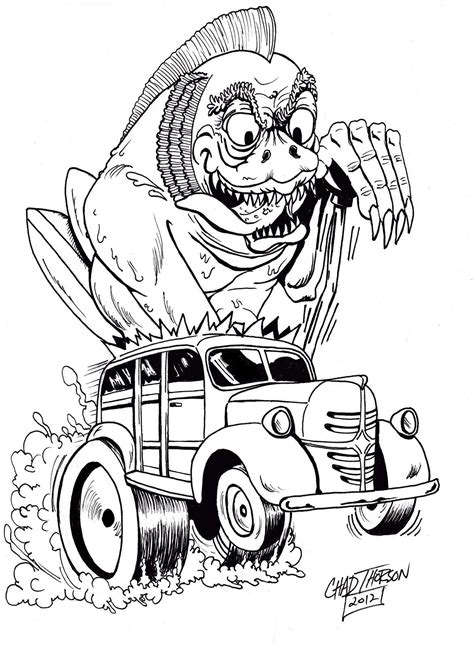 Printable Rat Fink Coloring Pages