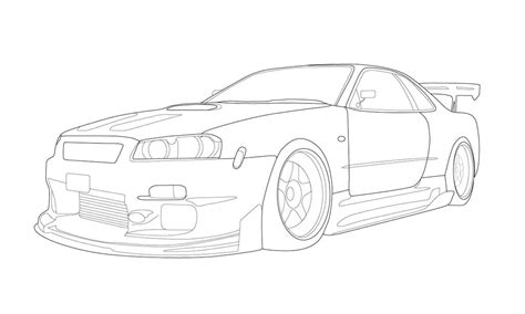 2014 Nissan Skyline Gtr Coloring Pages Coloring Pages