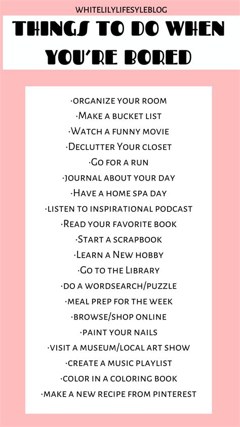 We've got some awesome activity ideas that are so fun, you might not even want to go back to life as usual! List of Things to Do When You're Bored | What to do when ...