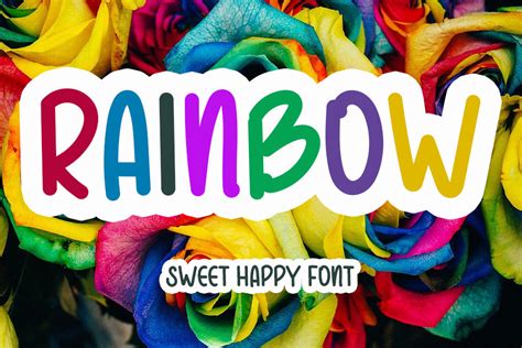 Rainbow Font By Nya Letter · Creative Fabrica