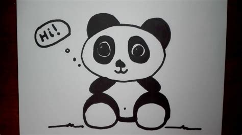 How To Draw A Panda Bear Easy For Kids Step By Step Youtube