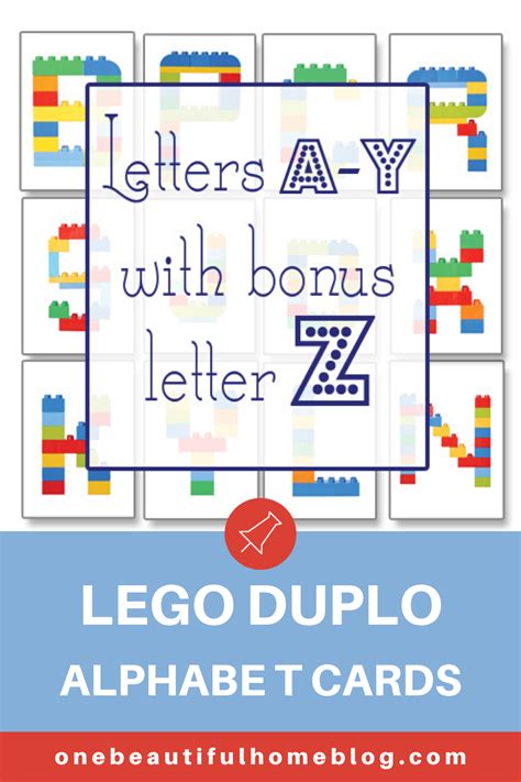 Lego Duplo Alphabet Cards Freebie One Beautiful Home Alphabet