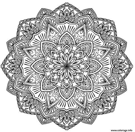 Comment dessiner une rosace, mandala à motifs floraux, cercles, feuille, dessin blanc et noir. Coloriage Mandala Adulte 2017 Dessin Mandala à imprimer