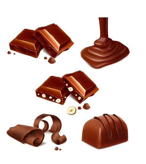 Realistic Chocolate Design Vector 02 Vector Food Free Download