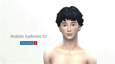 Realistic Eyebrows 02 Sims 4 Hair