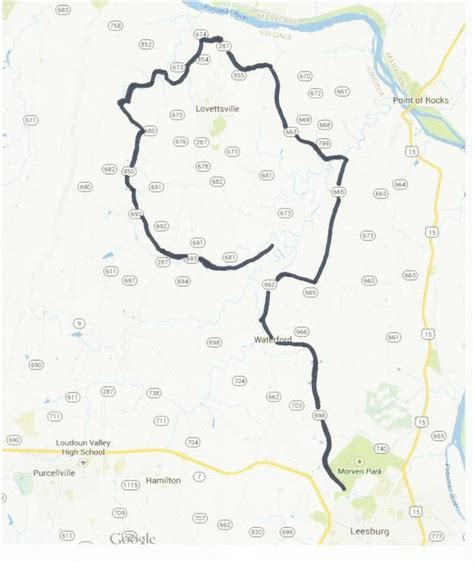 Loudoun County Unpaved Roads Map Leesburg Virginia Virginia Wineries