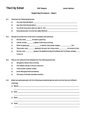 We have provided below free printable class 3 english worksheets for download in pdf. Paf Chapter Blog Class 3 English - Fill Online, Printable, Fillable, Blank | PDFfiller