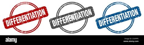 Differentiation Stamp Differentiation Sign Differentiation Label Set