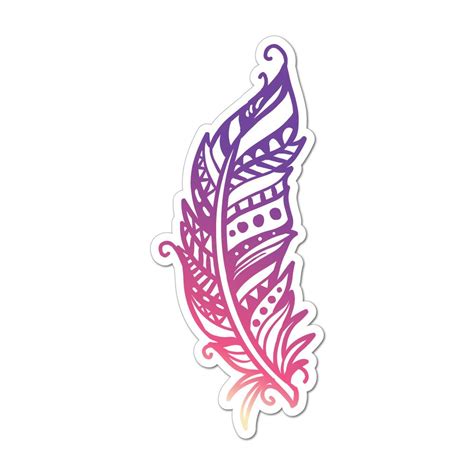 feather laptop car sticker decal hippie stickers sticker collective