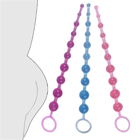 Jelly Anal Beads Orgasm Vagina Plug Play Pull Ring Ball Stimulator Butt