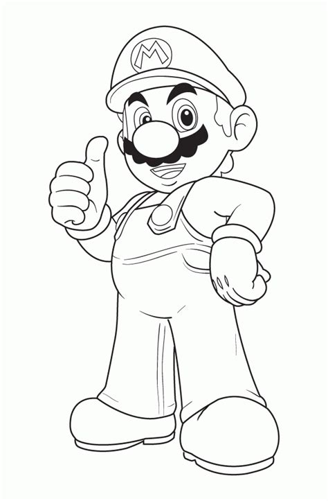 Mario Coloring Pages For Kids Coloring Home