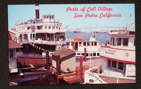 1970s Ports Of Call Village Ferry Boats San Pedro Ca Los Angeles Co