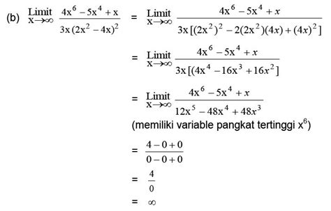 Limit Tak Hingga Fungsi Aljabar Materi Lengkap Matematika