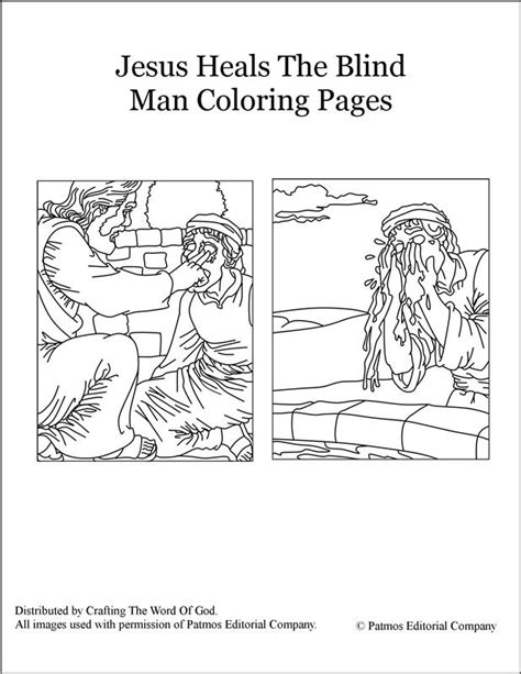 Jesus Heals The Blind Man Coloring Pages Crafting The Word Of God