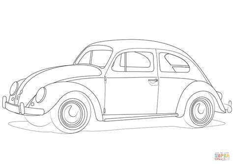 Volkswagen is a famous german car company. VW Beetle coloring page | Free Printable Coloring Pages ...