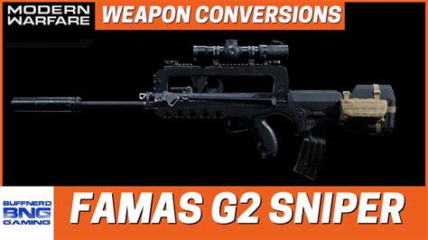 Famas G2 Sniper Weapon Conversions Call Of Duty Modern Warfare Youtube