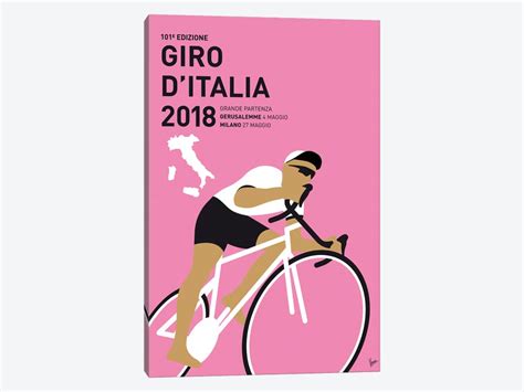Shop affordable wall art to hang in dorms, bedrooms, offices, or anywhere blank walls aren't welcome. Giro d'Italia 2018 Minimal Poster Canvas Art Print by ...