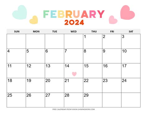 Free Printable Calendars February 2024 Vikky Jerrilyn