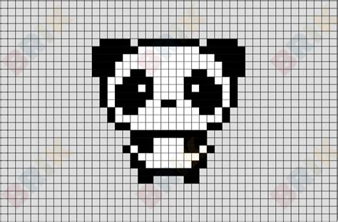 Découvrez des centaines de modèles de pixel art faciles à réaliser et à imprimer, à recopier ou à créer avec (ou. Panda Pixel Art | Easy pixel art, Pixel art, Minecraft pixel art