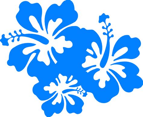 Hibiscus Blue Clip Art At Vector Clip Art Online Royalty