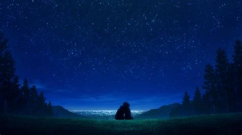 Anime Backgrounds Night Anime Night Sky Wallpapers Top Free Anime