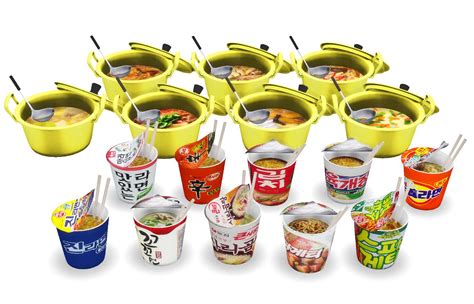 Korean Food Stew And Ramyeon 3t4 Yummyyy ͡° ͜ʖ 저장하기 Sims 4 Anime