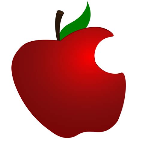 Red Apple With Bite Clip Art