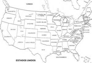 為孩子們的著色頁 Mapa De Estados Unidos De América Con Nombres