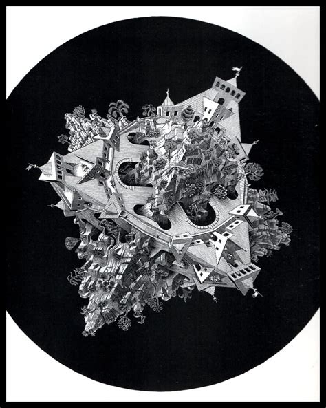 Mc Escher Print Escher Art Double Planetoid Double Etsy