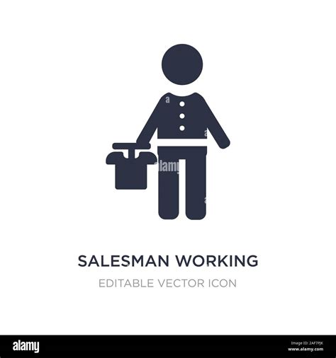 Salesman Working Icon On White Background Simple Element Illustration